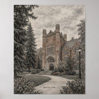 Lakeside Mountain Town Poster #114