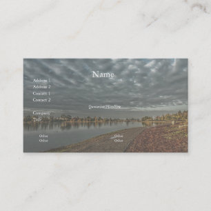 Lakeside Path at Dawn 3 Business Card