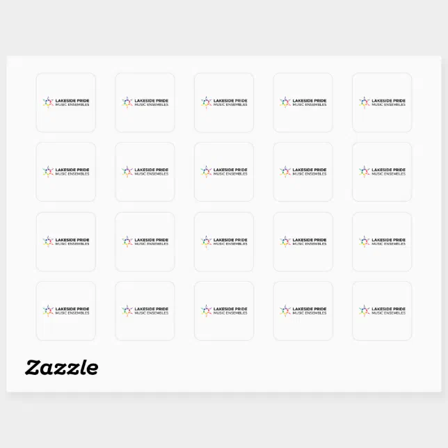 Lakeside Pride Square Stickers | Zazzle