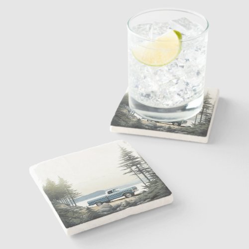 Lakeside Serenity Stone Coaster