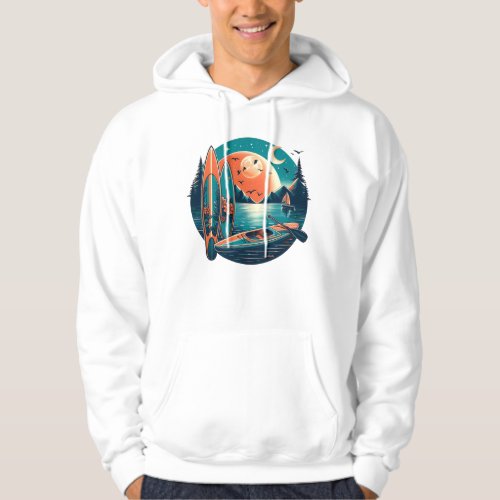 Lakeside Sunset A Moment of Tranquility Hoodie