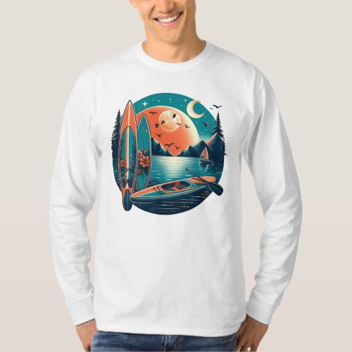 Lakeside Sunset A Moment of Tranquility T_Shirt