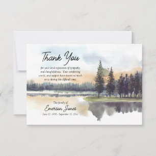 Lakeside Sympathy Flat Thank You Card