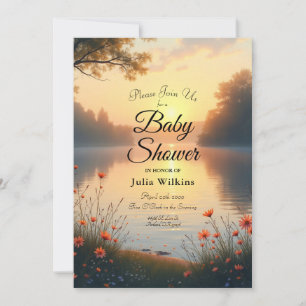 Lakeside Twilight Whispers by the Water Invitation