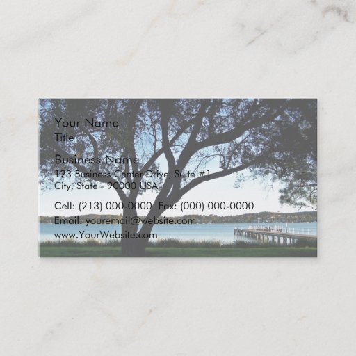 Customizable Lakeside view business cards