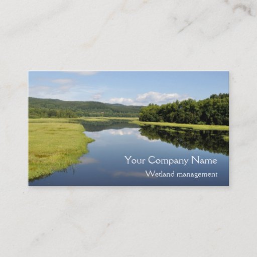 Customizable Lakeside wetlands business card