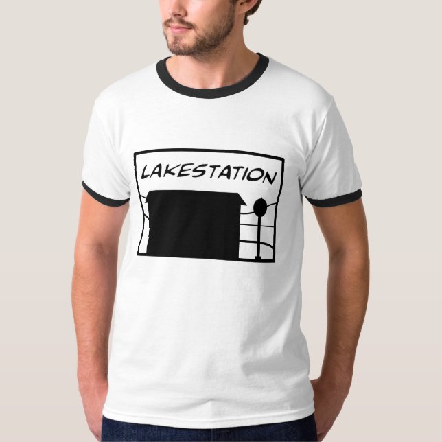 Lakestation - logo ringer tee (Front)