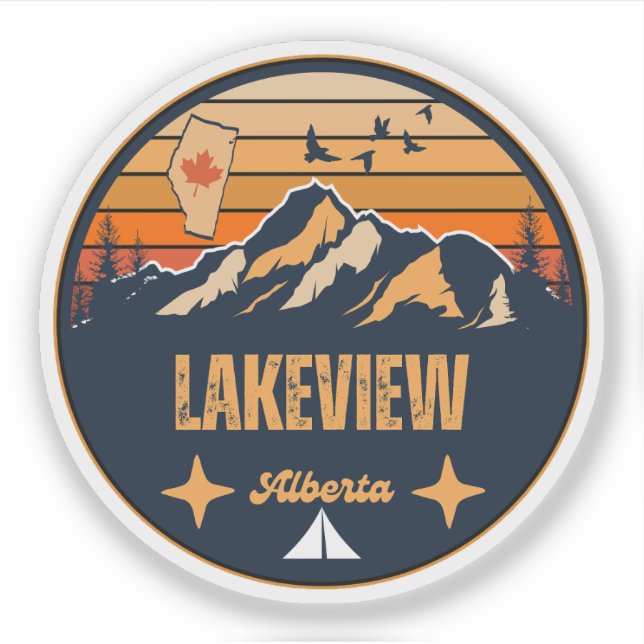 Lakeview, Alberta Sticker (Front)