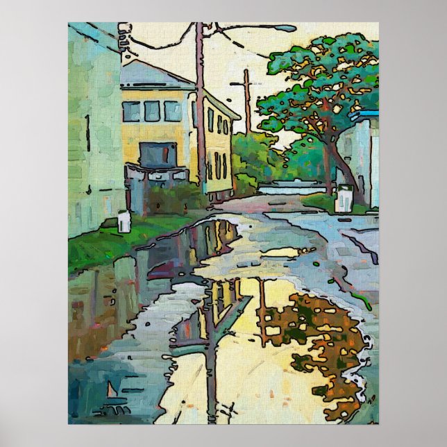 Lakeview Alley, New Orleans Art Poster (Front)