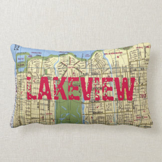 LAKEVIEW: New Orleans Map Lumbar Pillow
