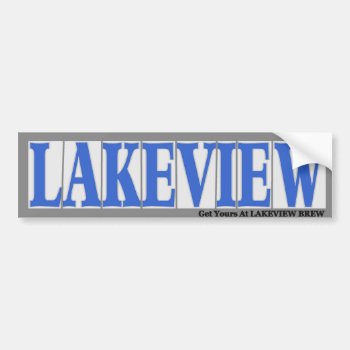 Lakeview Sticker by figstreetstudio at Zazzle