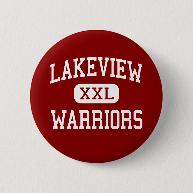 Lakeview - Warriors - Middle - Rossville Georgia Pinback Button (Front)