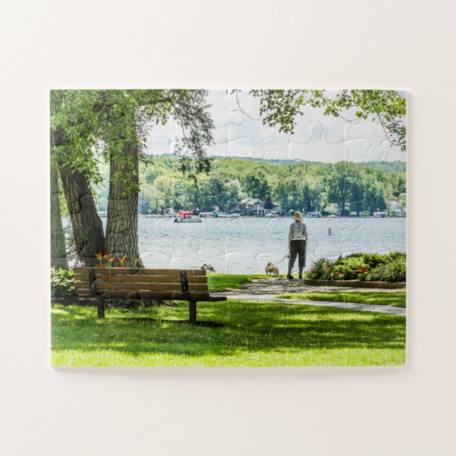Lakeville NY Conesus Lake Oversized Jigsaw Puzzle (Horizontal)