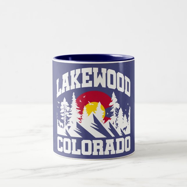 Lakewood,Colorado Two-Tone Coffee Mug (Center)