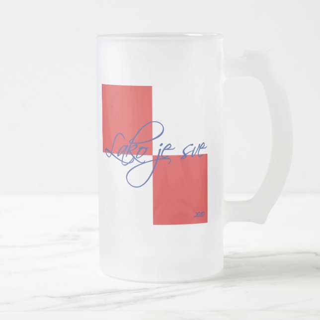 Lako je sve frosted glass beer mug (Right)
