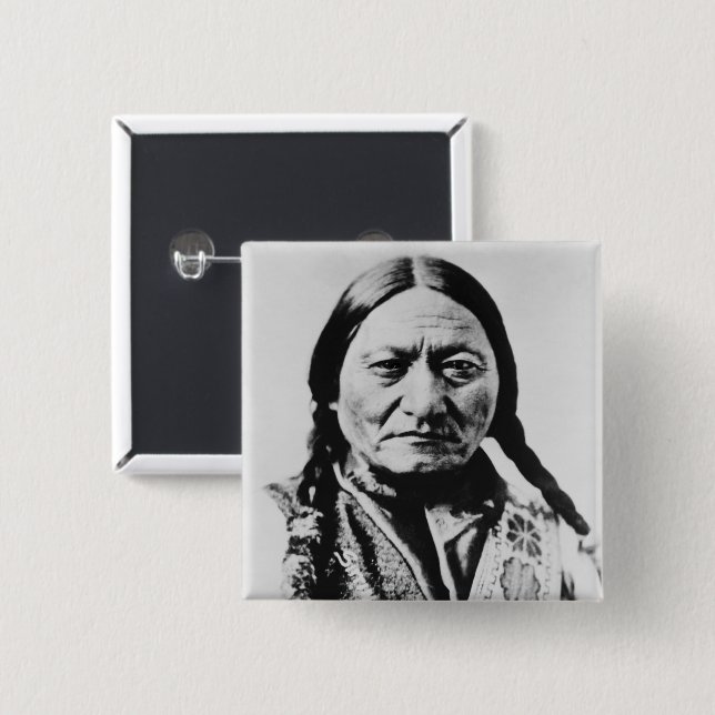 Lakota Chief Surrender: Sitting Bull Fort Buford Button (Front & Back)