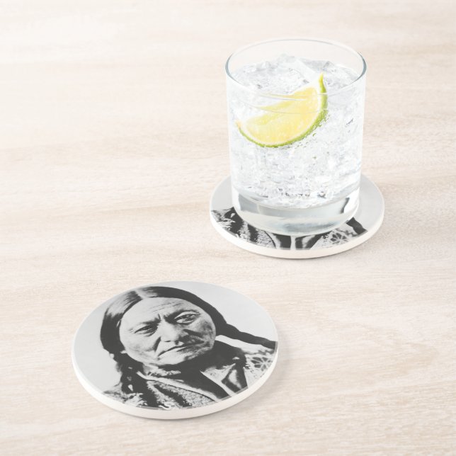 Lakota Chief Surrender: Sitting Bull Fort Buford Coaster (Side)