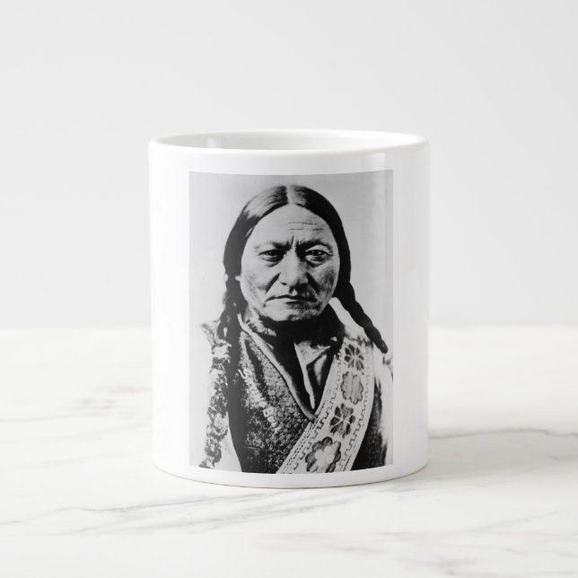 Lakota Chief Surrender: Sitting Bull Fort Buford Giant Coffee Mug (Front)