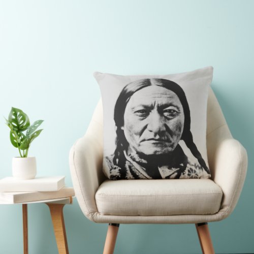 Lakota Chief Surrender Sitting Bull Fort Buford Throw Pillow