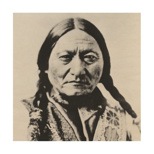 Lakota Chief Surrender Sitting Bull Fort Buford Wood Wall Art