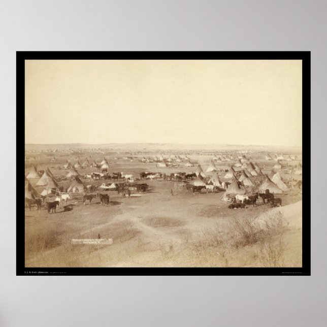 Lakota Indian Camp Pine Ridge SD 1891 Poster (Front)