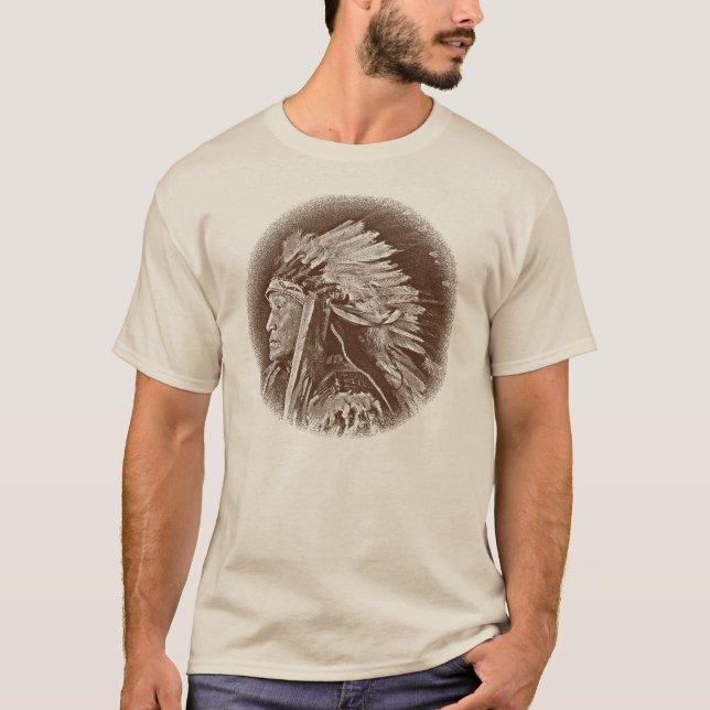 Lakota Indian Chief T-Shirt (Front)