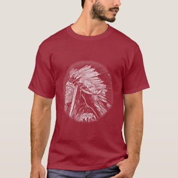 Lakota Indian Chief T-shirt by tempera70 at Zazzle