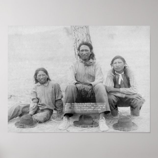 Lakota Indian Teenagers in Western Dress Poster (Front)