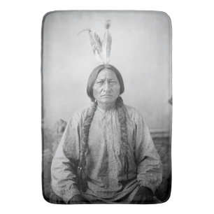 Lakota Leader Sitting Bull Native American Indian Bath Mat
