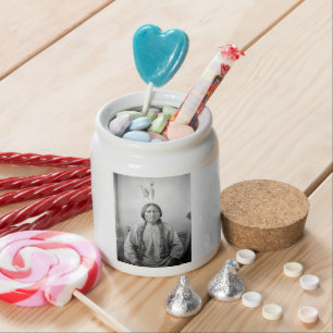 Lakota Leader Sitting Bull Native American Indian  Candy Jar