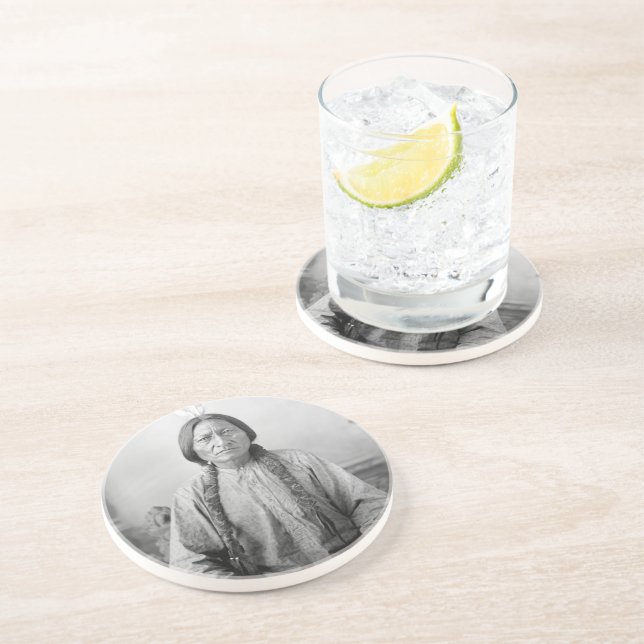 Lakota Leader Sitting Bull Native American Indian  Coaster (Side)
