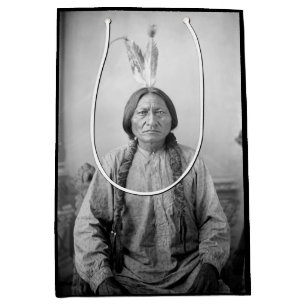 Lakota Leader Sitting Bull Native American Indian  Medium Gift Bag