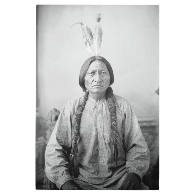 Lakota Leader Sitting Bull Native American Indian  Metal Print (Front)