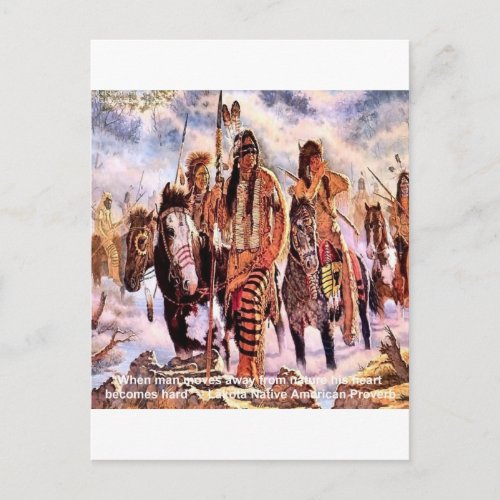 Lakota Native American Nature Proverb Postcard
