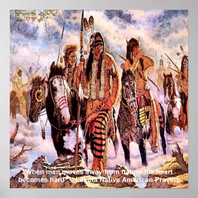 Lakota Native American Nature Proverb Poster (Front)