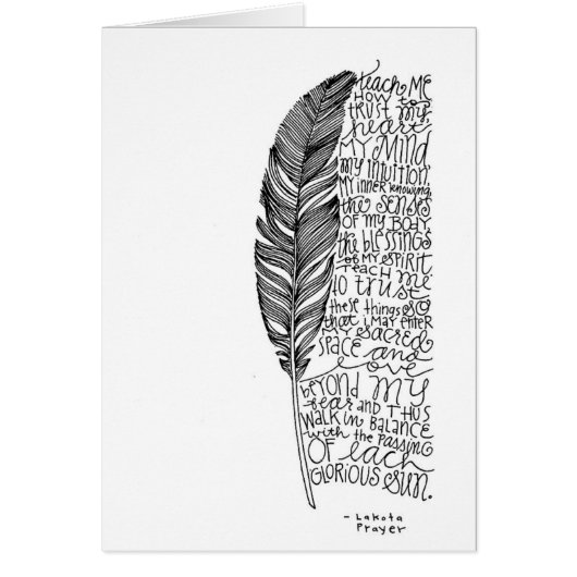 Lakota Prayer and Feather (Front)