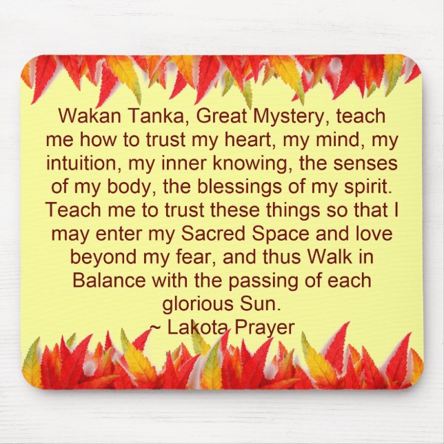lakota prayer mousepad (Front)