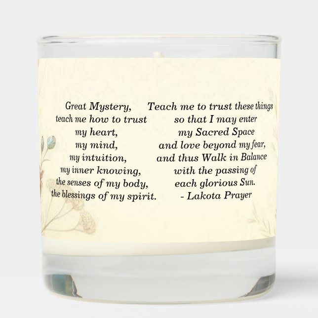 Lakota Prayer Scented Candle (Right)