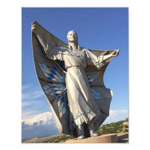 Lakota Woman with Star Shawl Giant Statue Photo Print