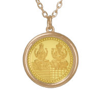 LAKSHMI AND GANESH PENDANT NECKLACE