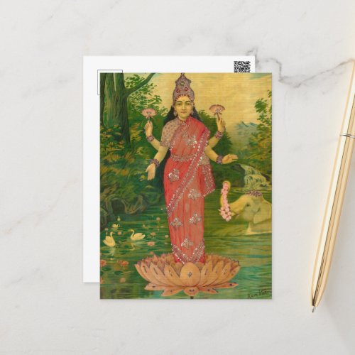 Lakshmi by Raja Ravi Varma Postcard