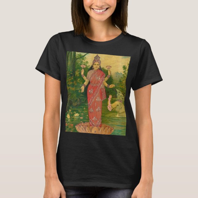 Lakshmi by Raja Ravi Varma T-Shirt (Front)