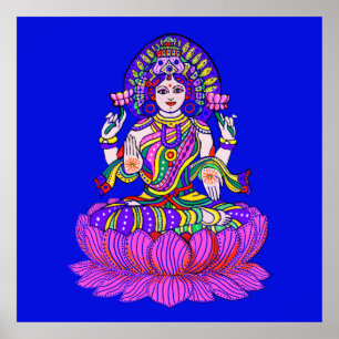 Lakshmi Diwali Festival Goddess of Good Fortune Poster