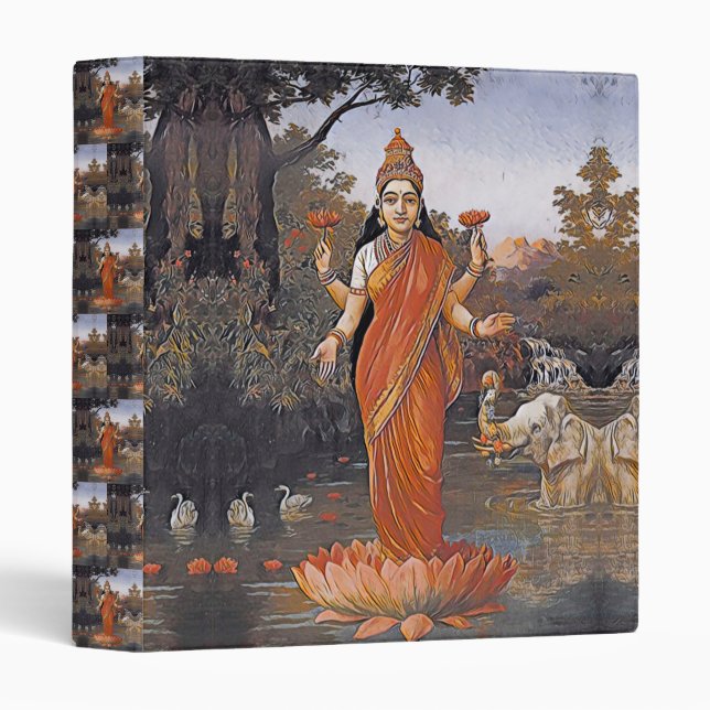 LAKSHMI goddess - even large images - 3 Ring Binder (Front/Spine)