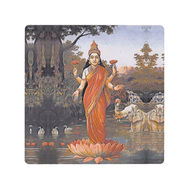 LAKSHMI goddess - even large images - Metal Print (Front)