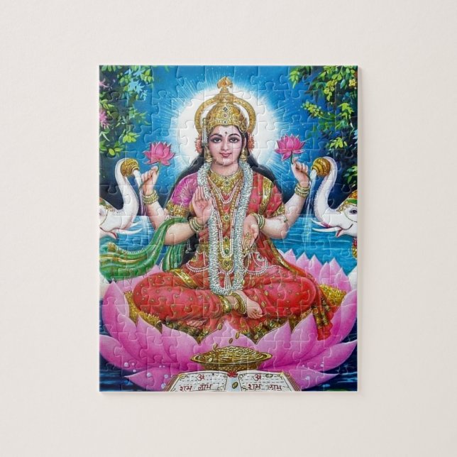 Lakshmi Goddess of Love, Prosperity, and Wealth Jigsaw Puzzle (Vertical)
