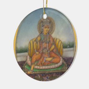 Lakshmi Goddess of Wealth Fortune and Prosperity Ceramic Ornament