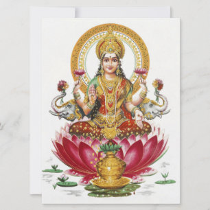 Lakshmi Hindu Goddess Card