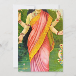 Lakshmi Hindu Goddess Invitation