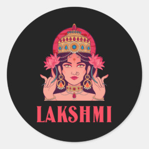 Lakshmi is the goddess of good fortune classic round sticker